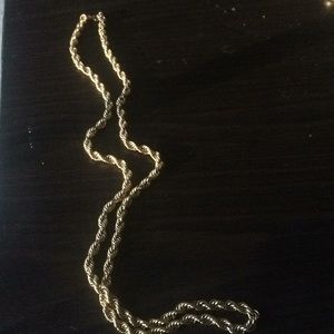 Gold rope necklace